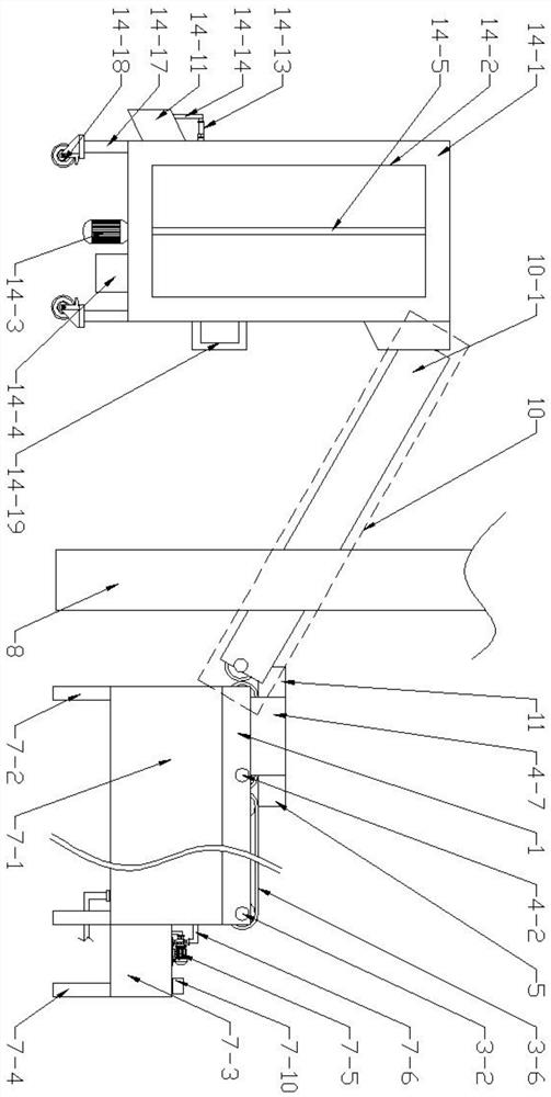 Manure removing device special for livestock farm