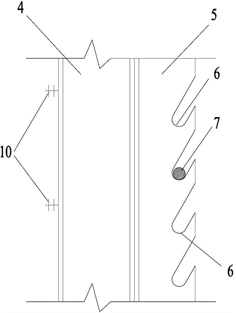 Cable fixing method and device at connecting position of cable shaft well and cable tunnel