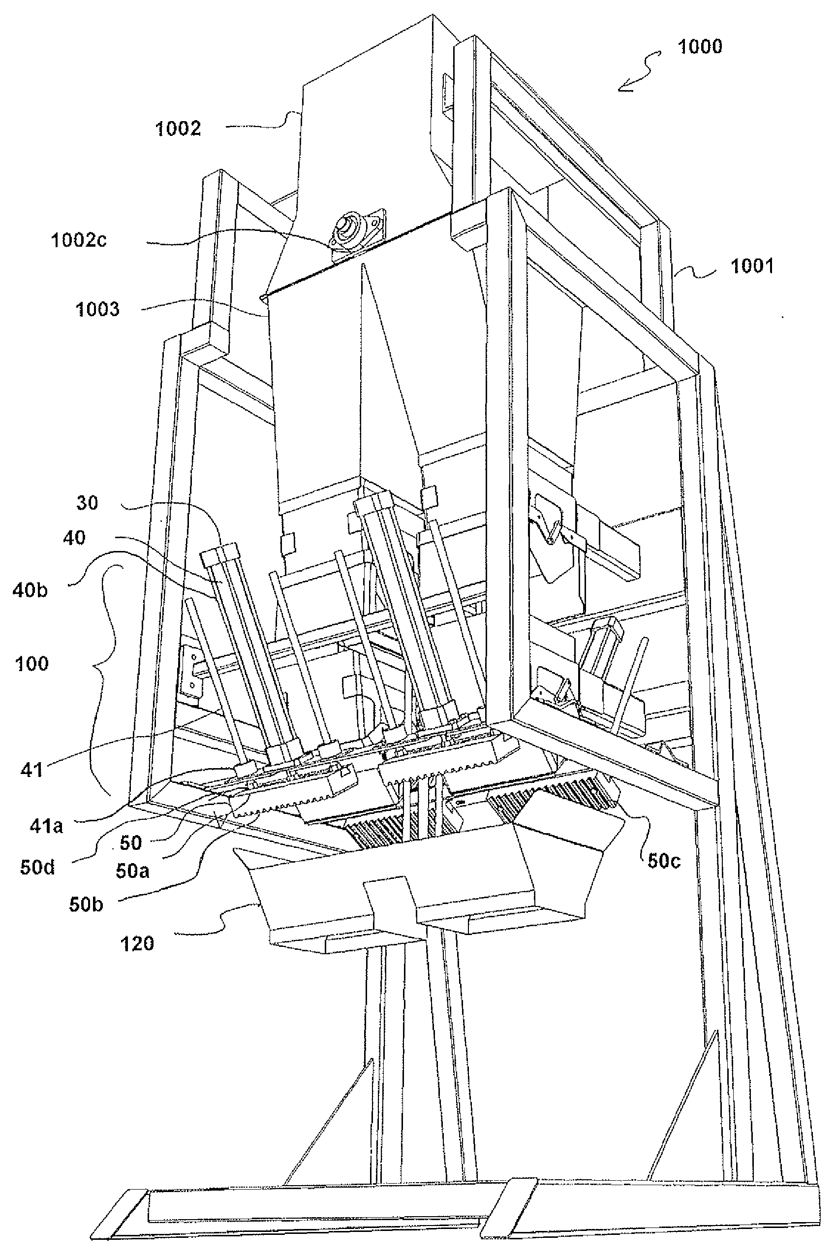 Apparatus for Packing Leafy Produce into a Tray