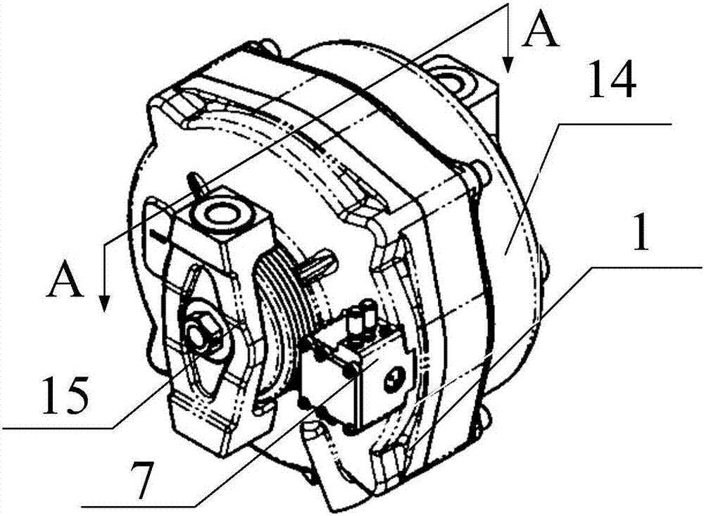 Parking brake module for rail vehicle, brake cylinder and brake clamp unit