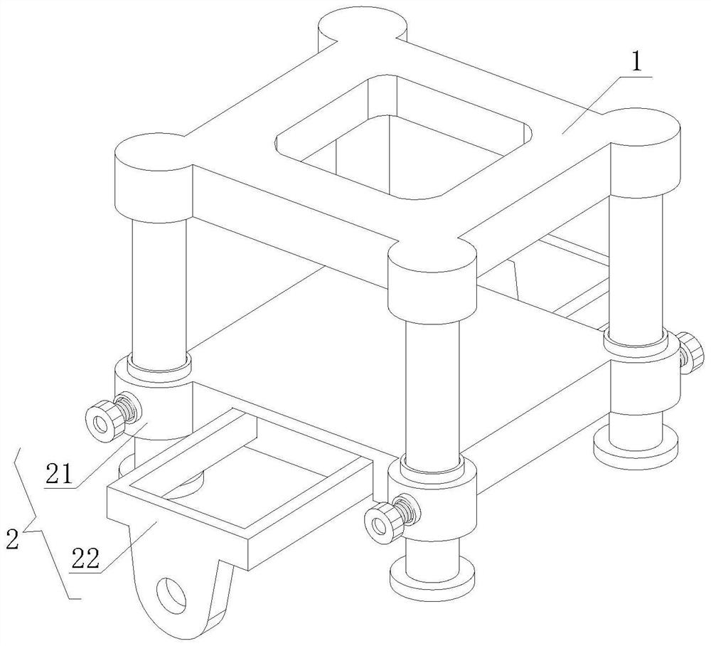 A camera suspension device for drone aerial photography