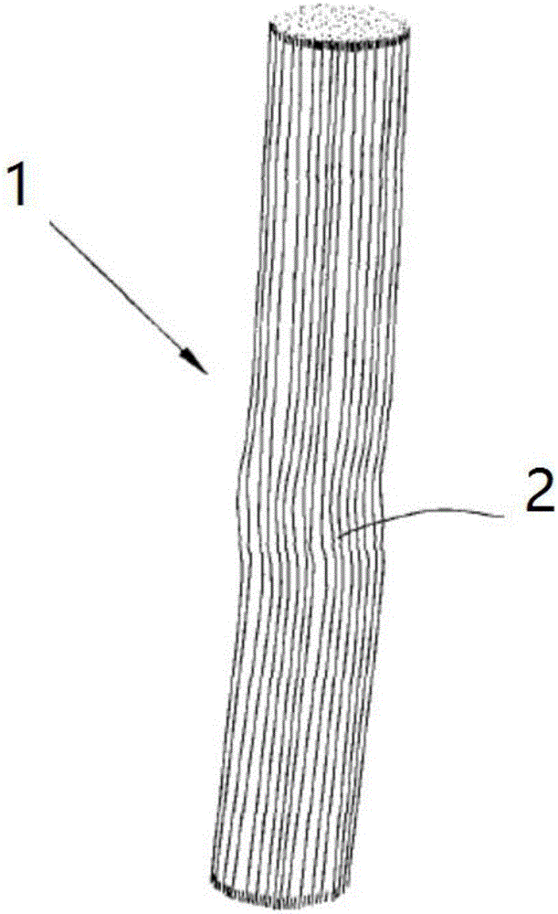 Double layer multi-strand wire prepared fiber rod and preparation method