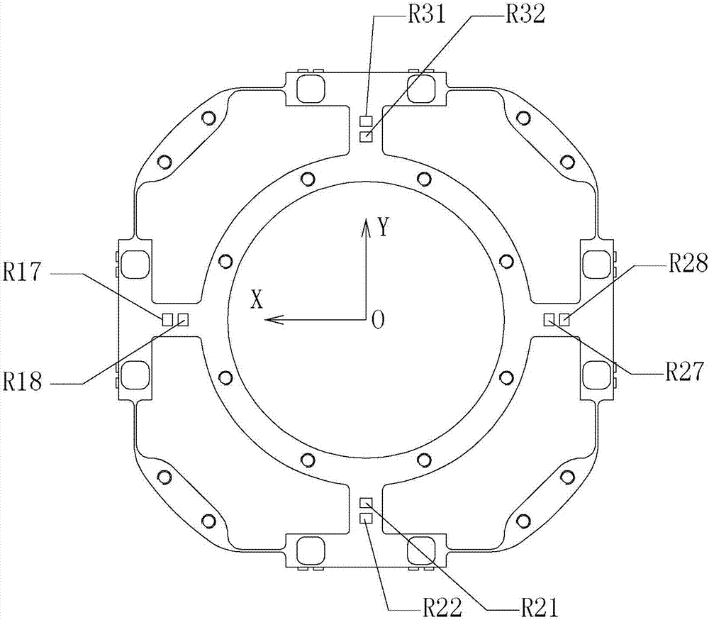 Double-hole parallel beam type six-dimensional force sensor
