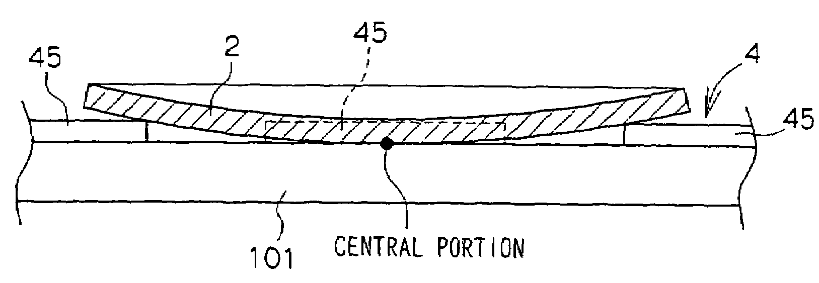 Solid-state image pickup device and optical instrument using the same for adjusting curvatures of solid-state image pickup device based on focal length of lenses in optical instrument