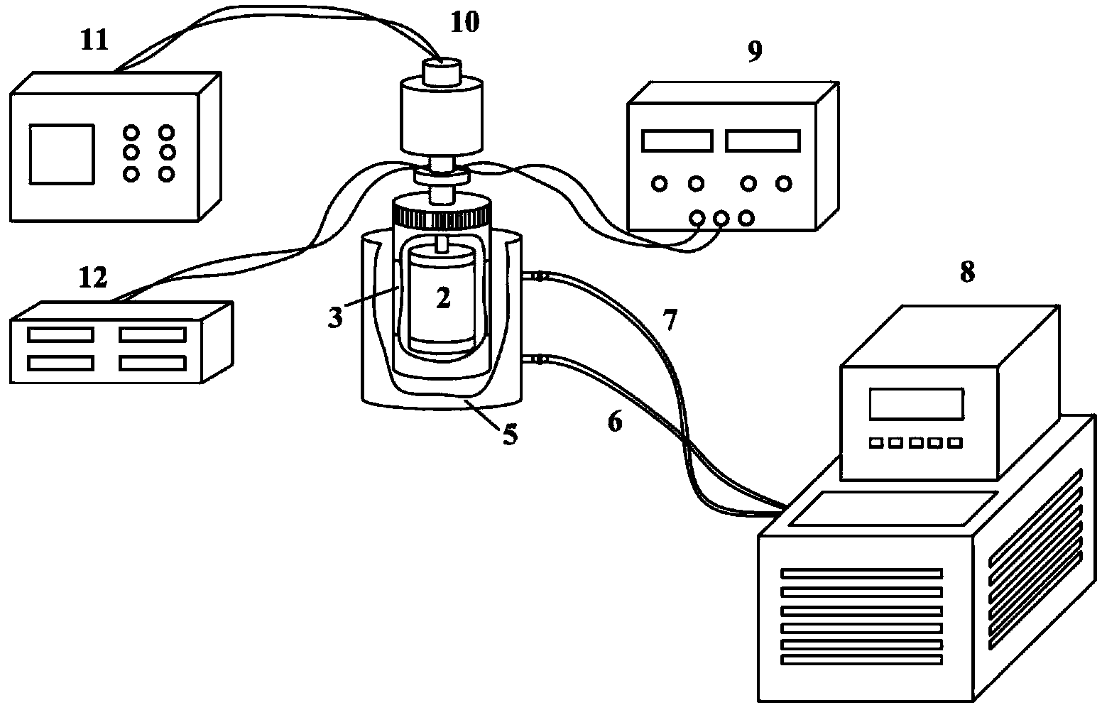 Measuring device for equivalent thermal conductivity of non-Newtonian fluid in shear flow