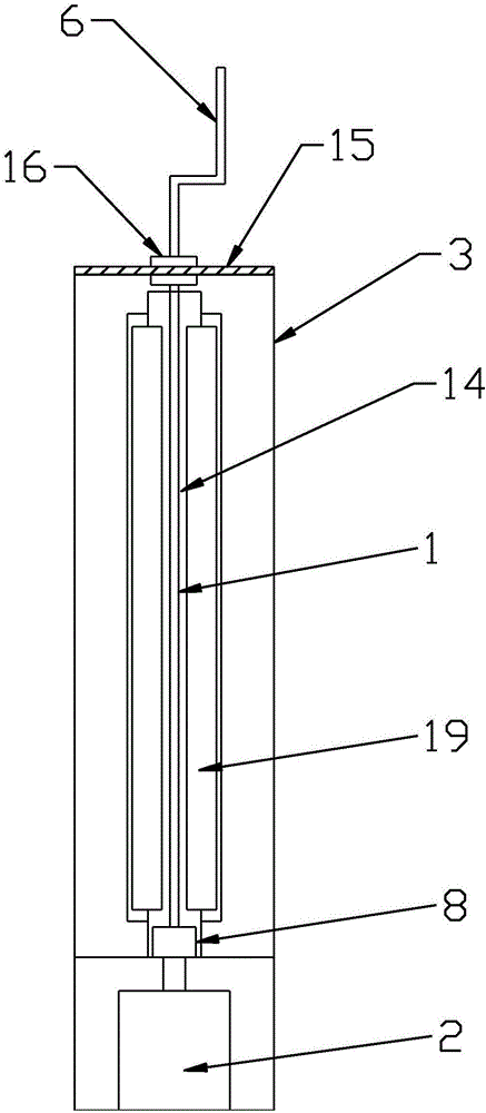 Wall face advertisement cloth collecting and putting device