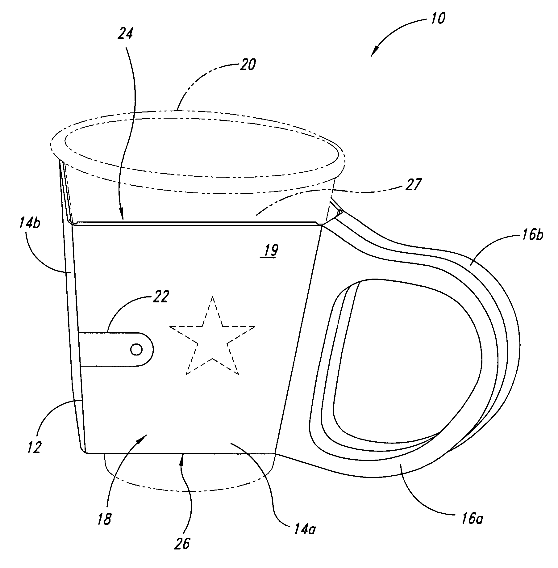 Collapsible handle for disposable cups
