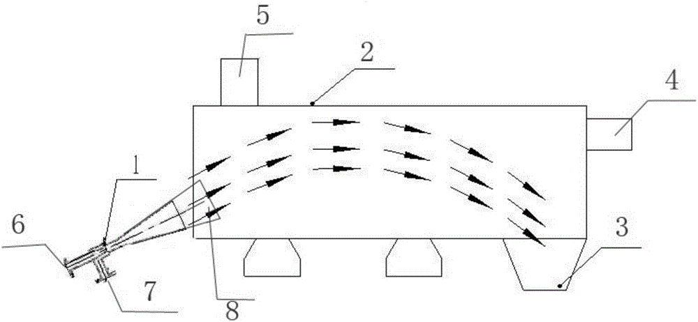 Horizontal molten compound fertilizer spraying granulation apparatus