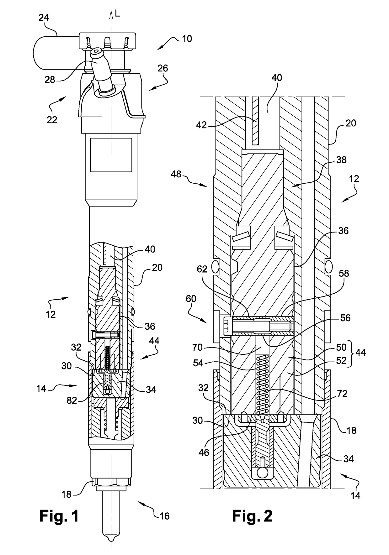 Fuel injector having external setting of the coil spring