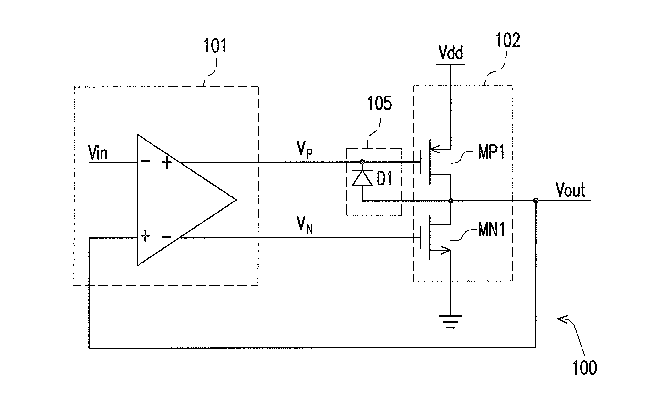 Amplifier circuit with overshoot suppression