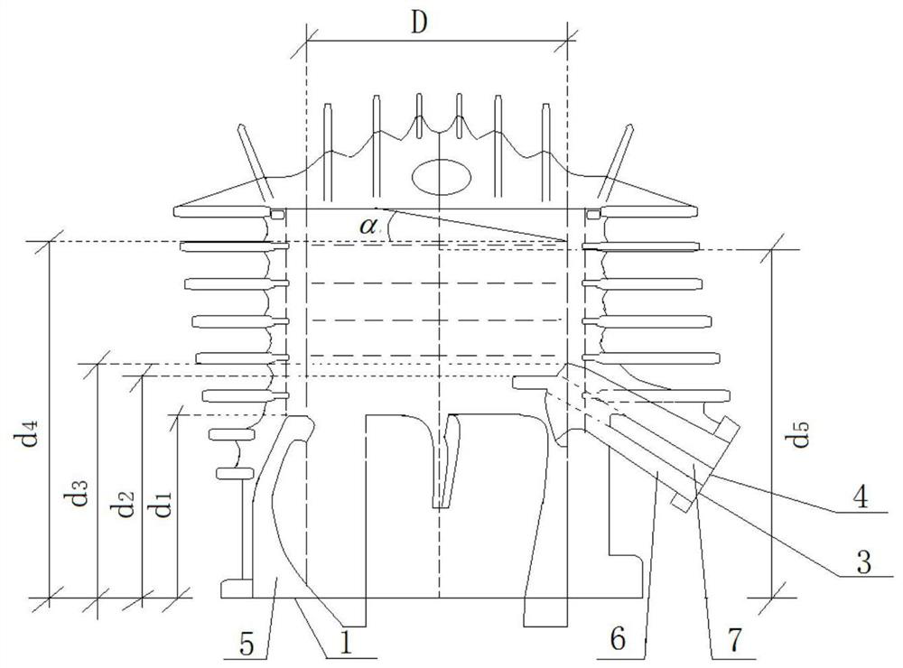 A two-stroke engine with additional pulse exhaust