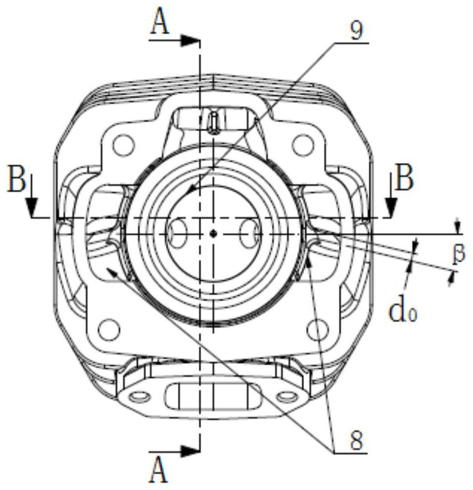 A two-stroke engine with additional pulse exhaust