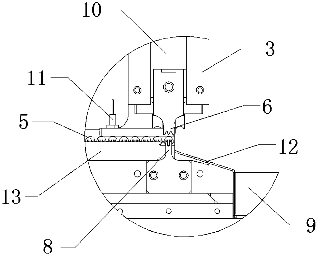 Electronic detonator chip leg wire riveting device and processing flow based on same