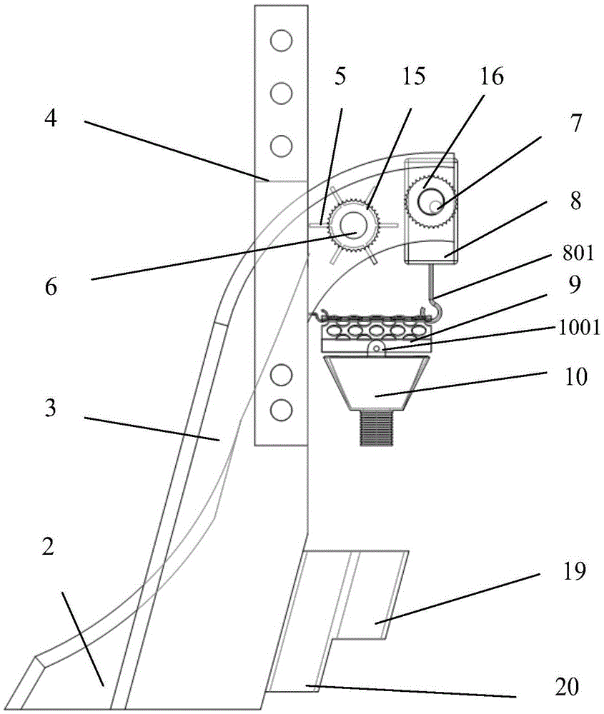 A ditch opener with a soil screening device