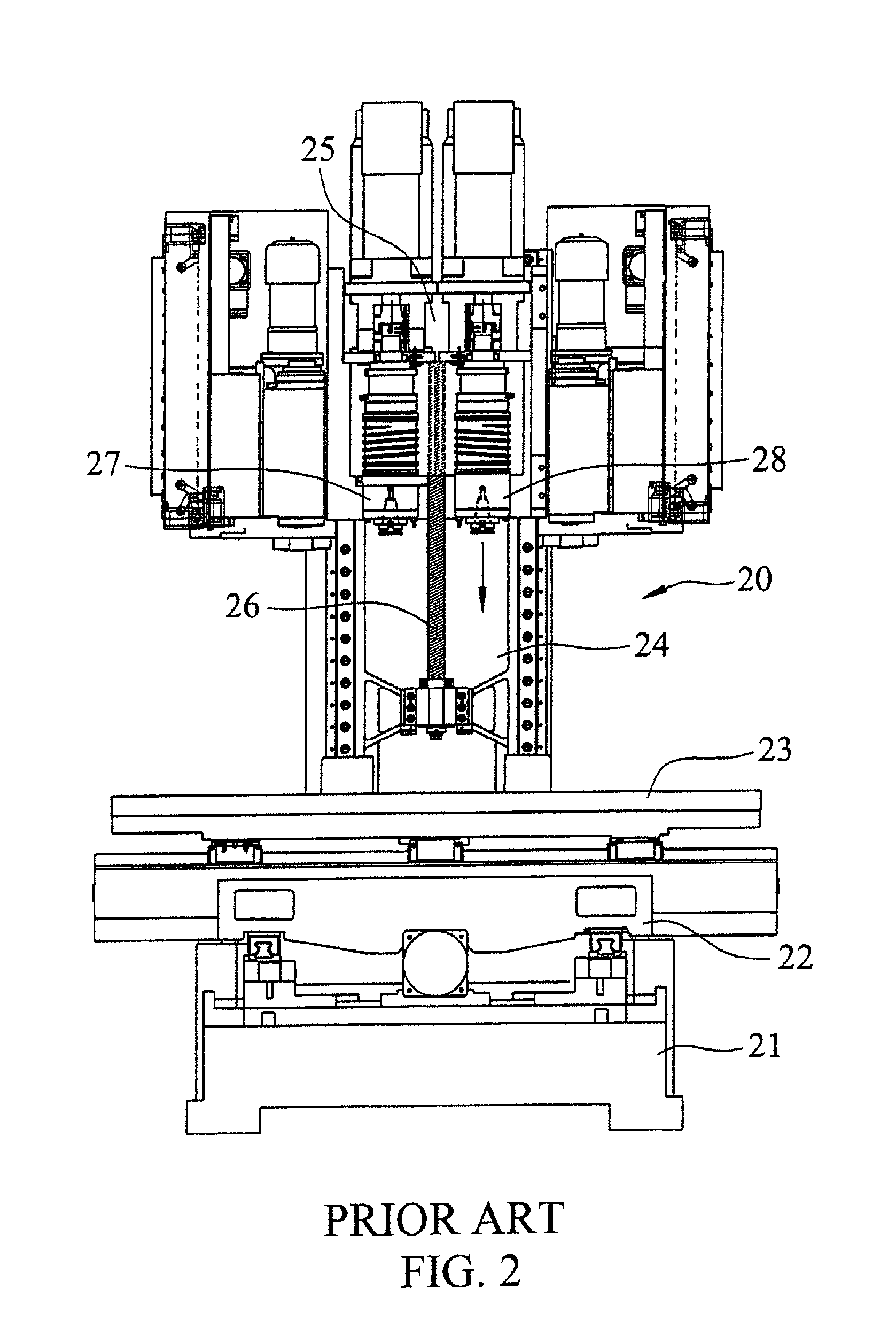 CNC dual-spindle transmission device