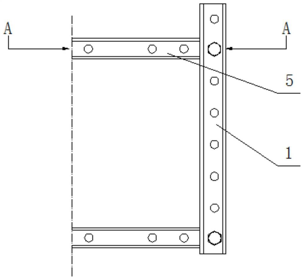Support and hanger middle supporting arm connecting device