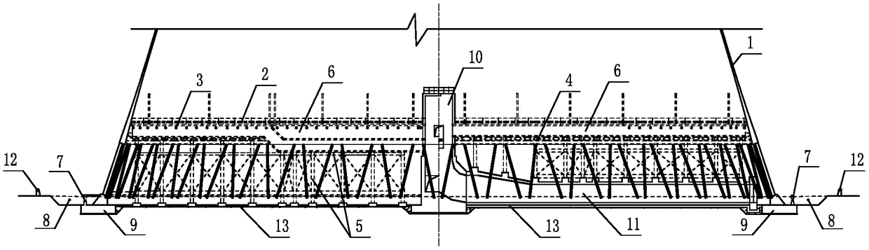 Reconstruction method and structure for reconstructing wet-type cooling tower into dry-type cooling tower in power plant