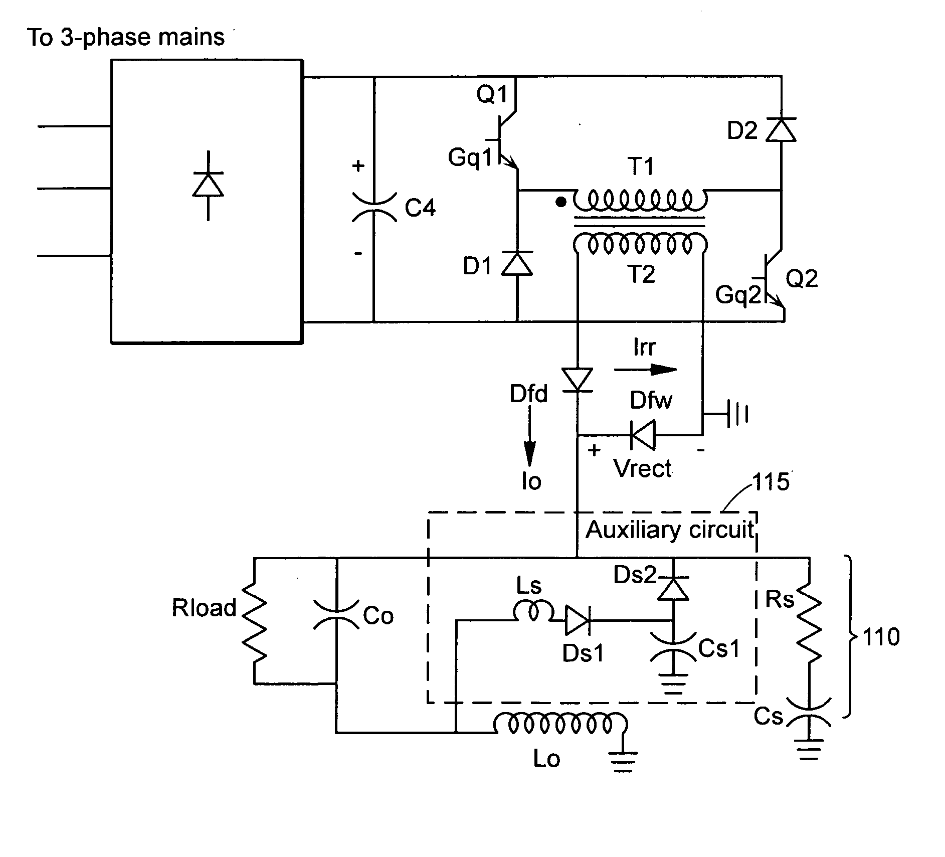 Reduced rating output rectifier snubber for plasma cutting power supply