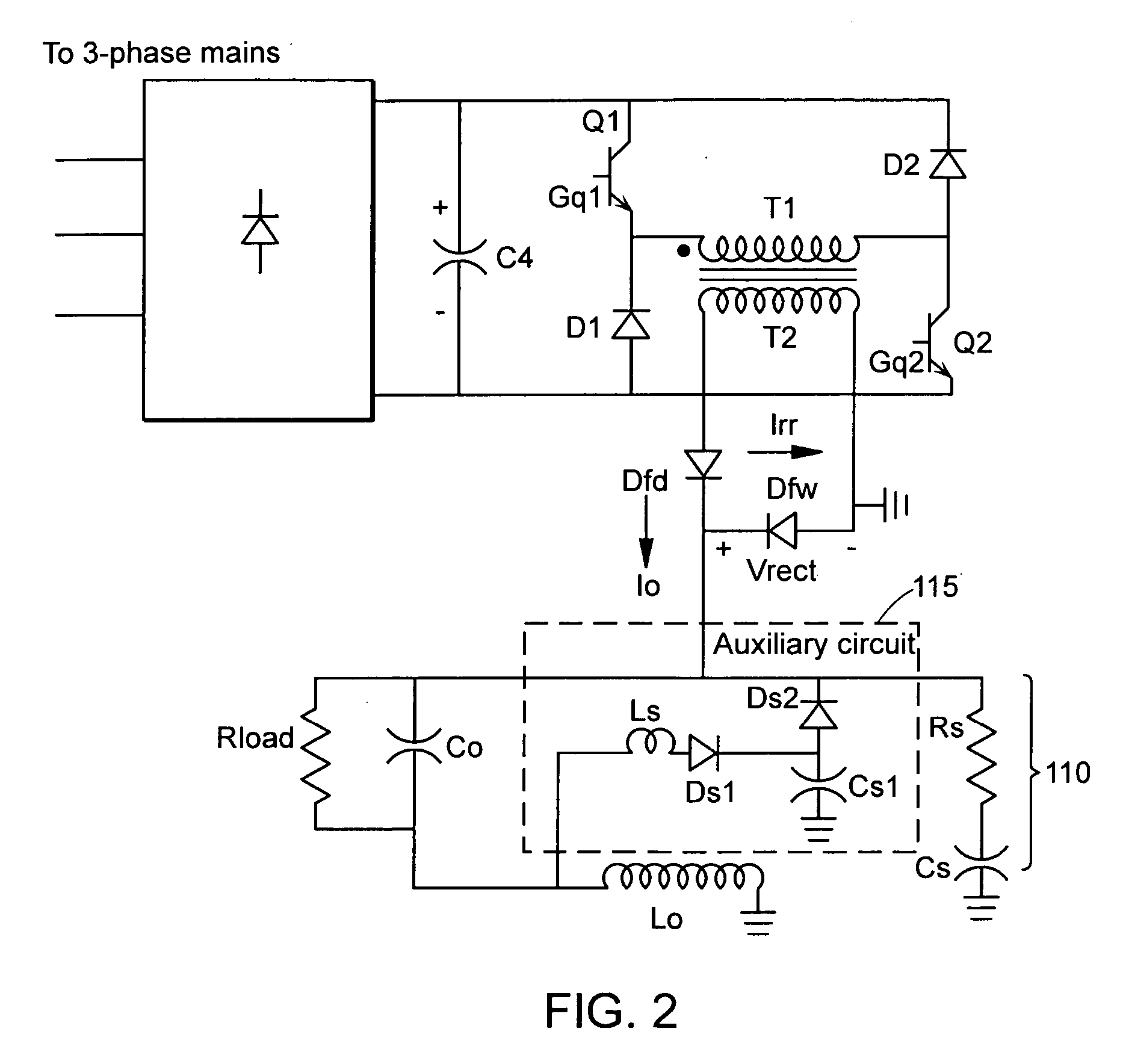 Reduced rating output rectifier snubber for plasma cutting power supply