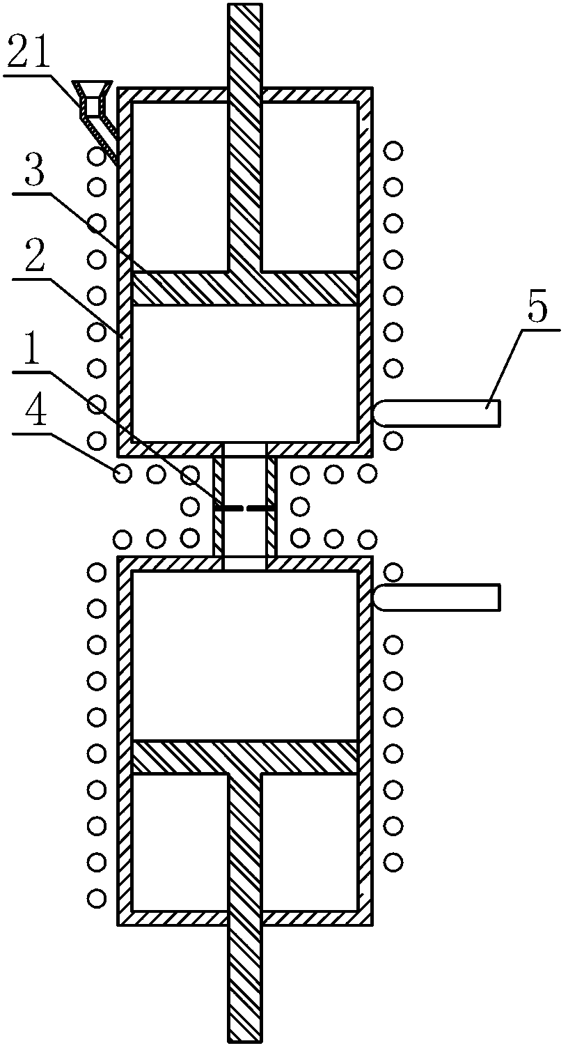 Vertical bidirectional extrusion capillary tube rheometer