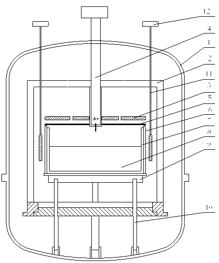 Low-carbon quasi-single crystal ingot furnace and method for adopting low-carbon quasi-single crystal ingot furnace for ingot casting