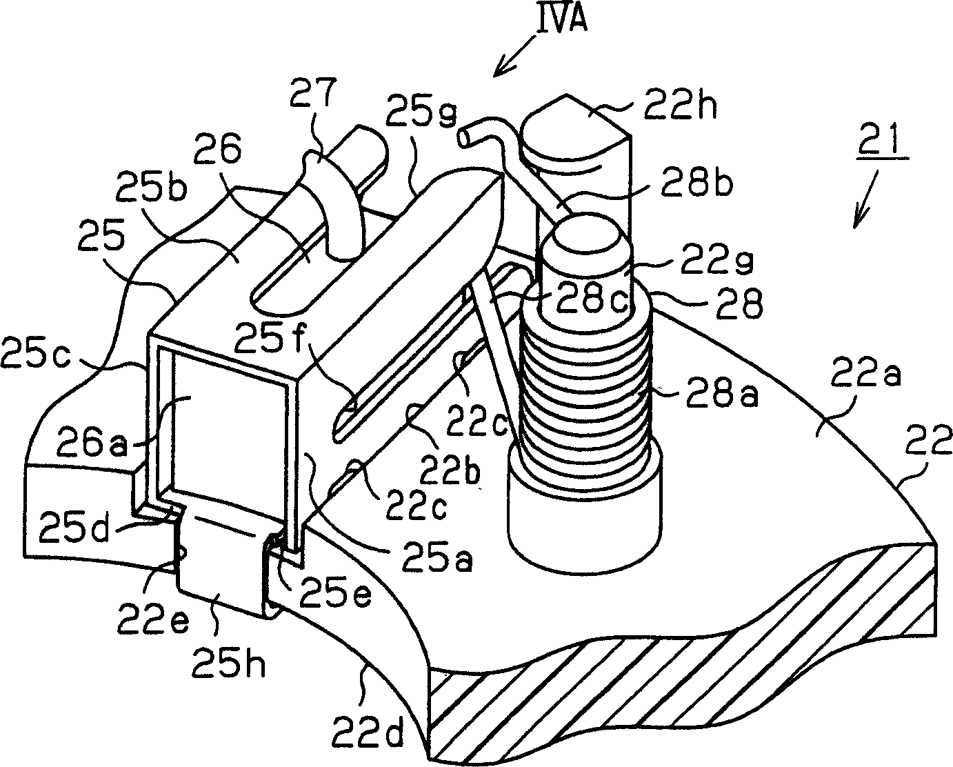 Brush holder device for dynamoelectric machine