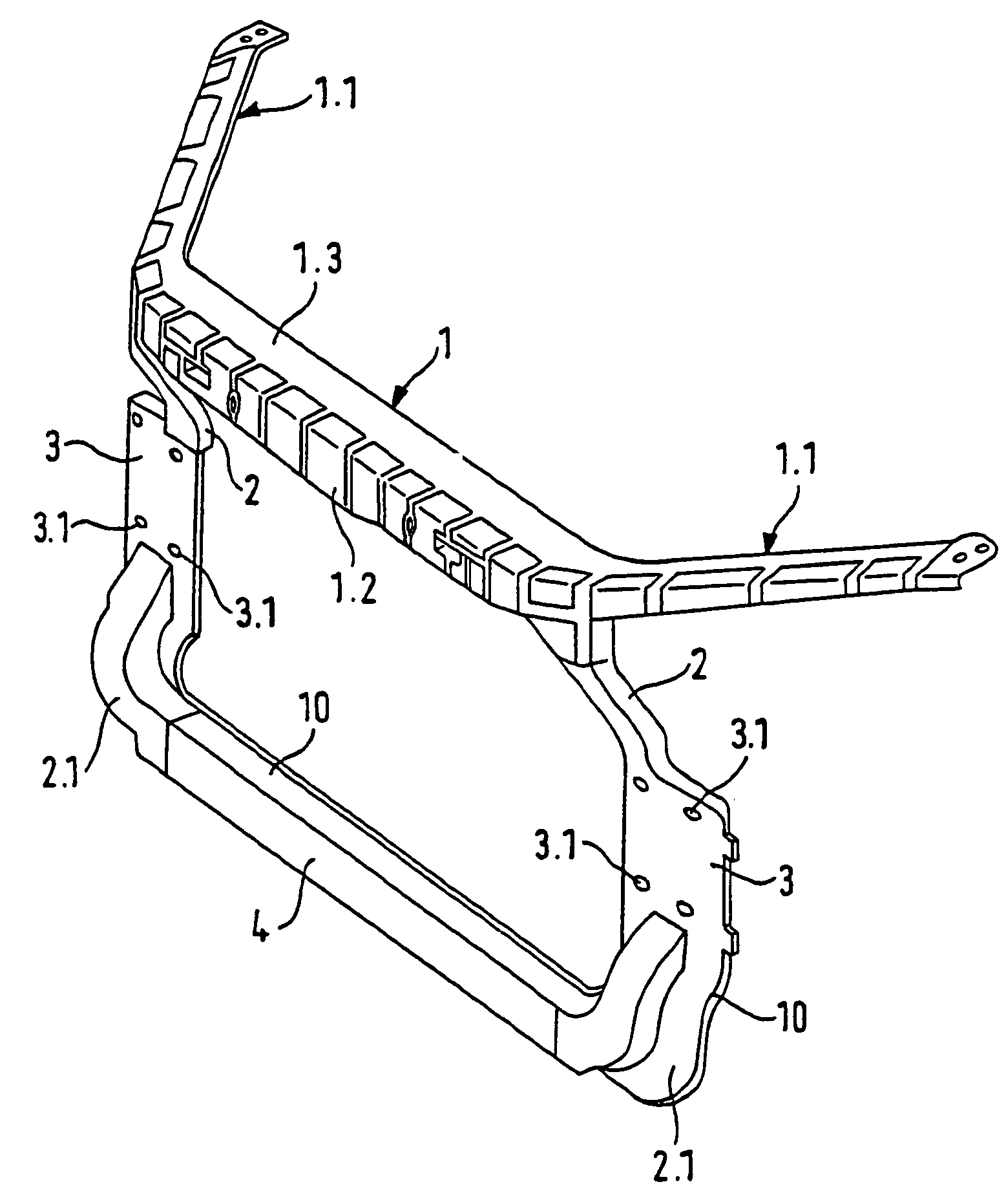 Hybrid-structure assembly support