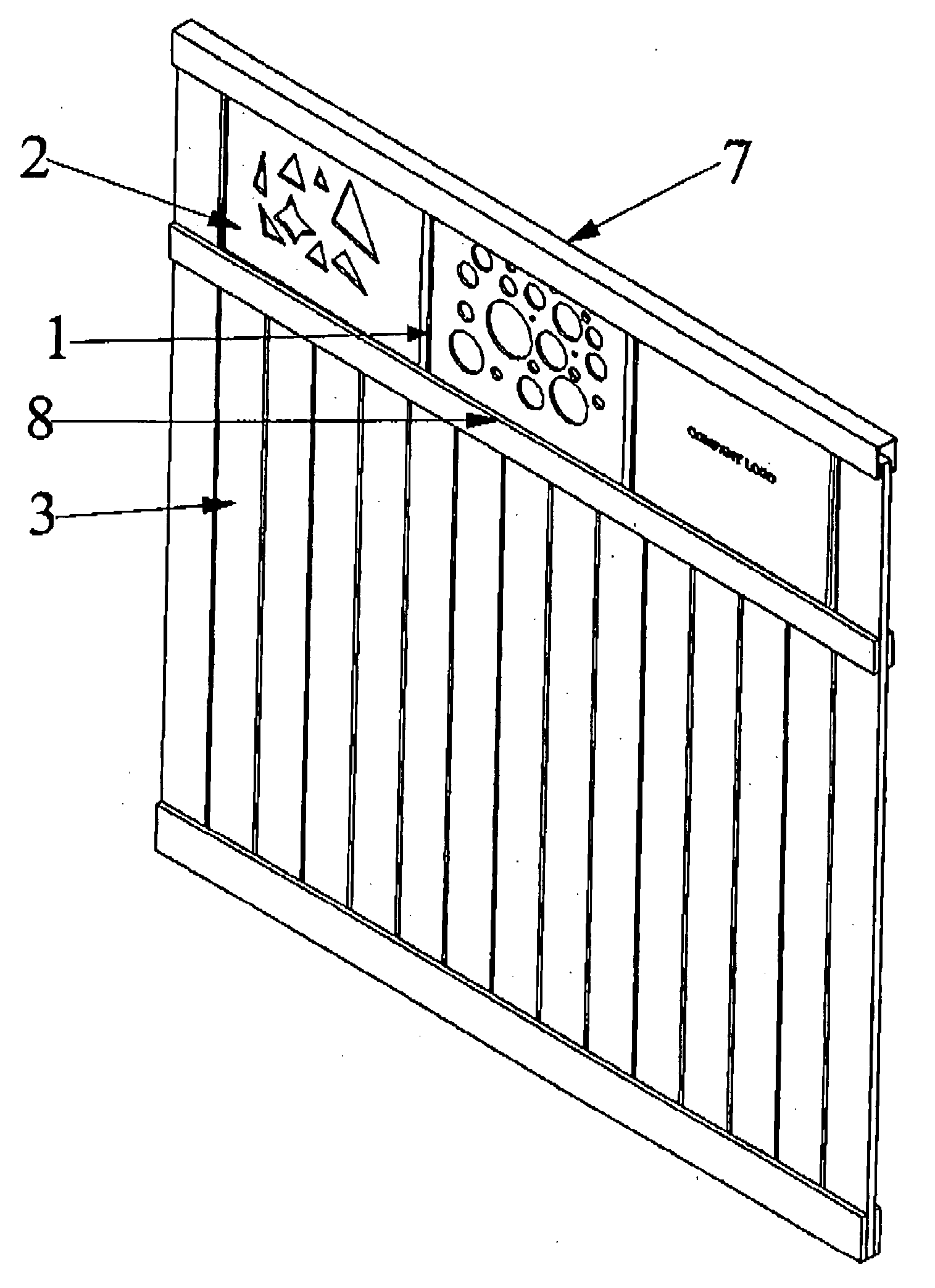 Novel modular molded frame with interchangeable design panels for vinyl fencing and its method of fabrication