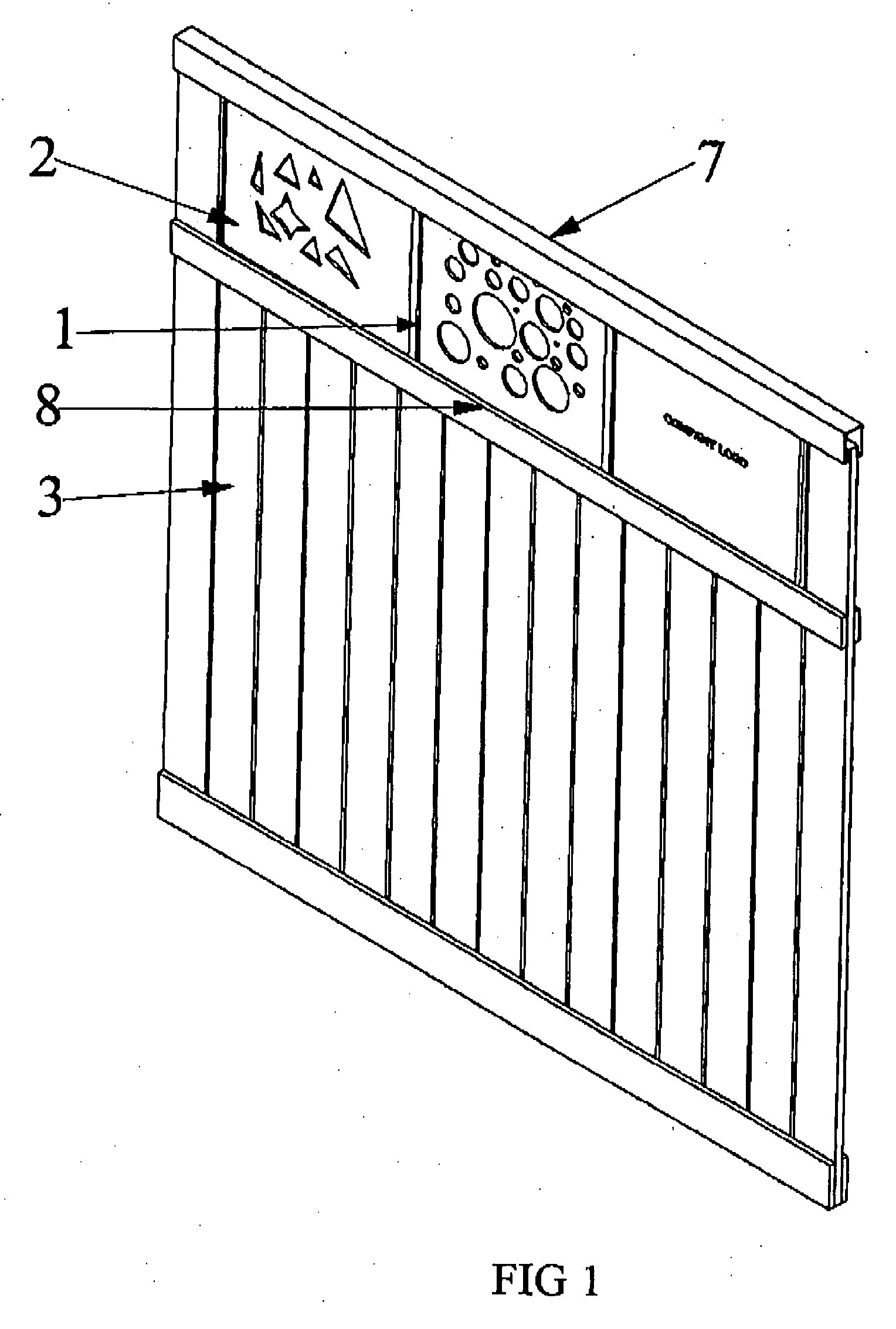 Novel modular molded frame with interchangeable design panels for vinyl fencing and its method of fabrication