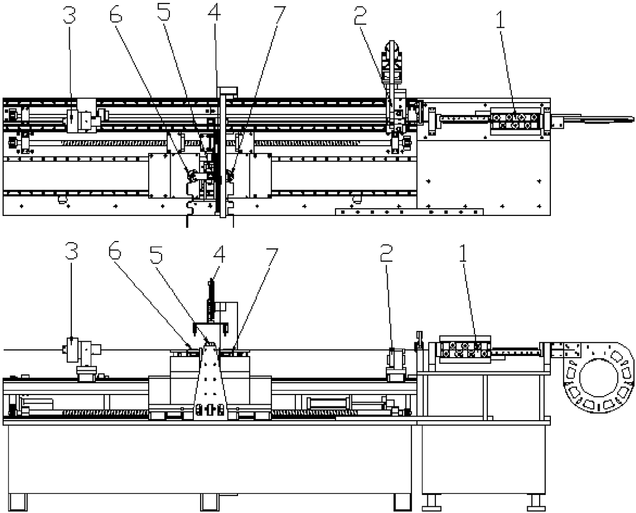 Double-head seven-axis forming machine