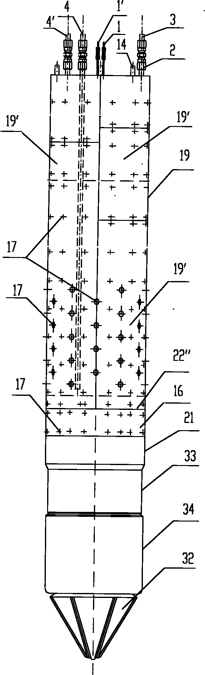 Multi-disk pouring pile one-step molding device and construction method thereof
