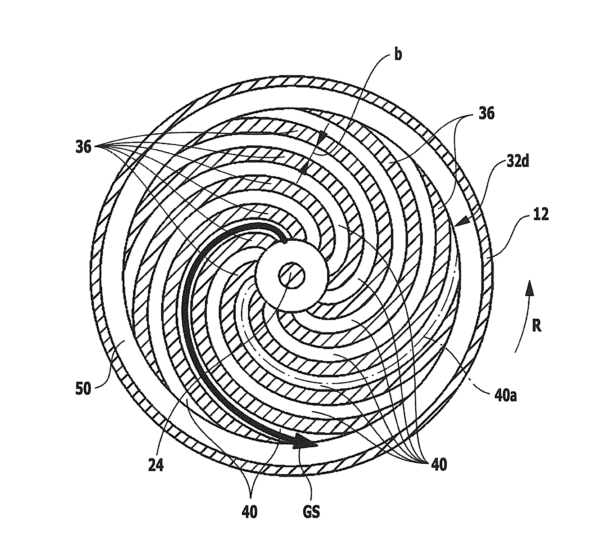 Separator and method for separating liquid droplets from an aerosol