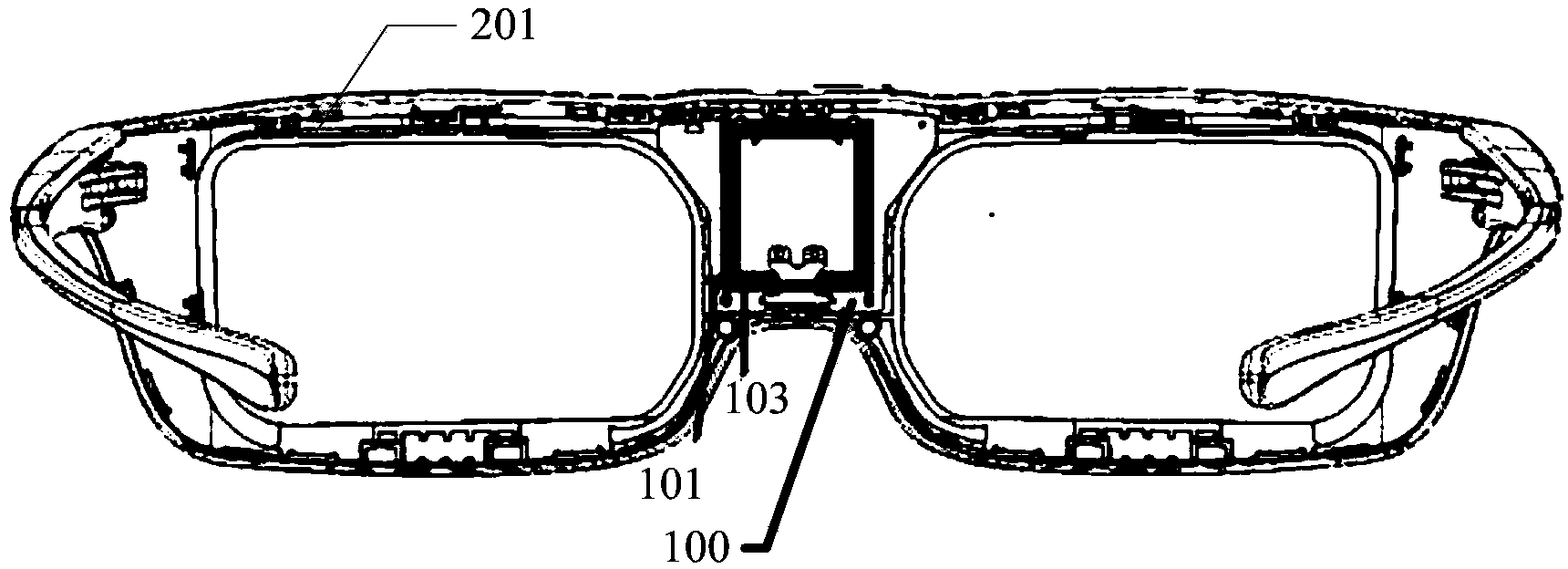 3D glasses and charging system thereof