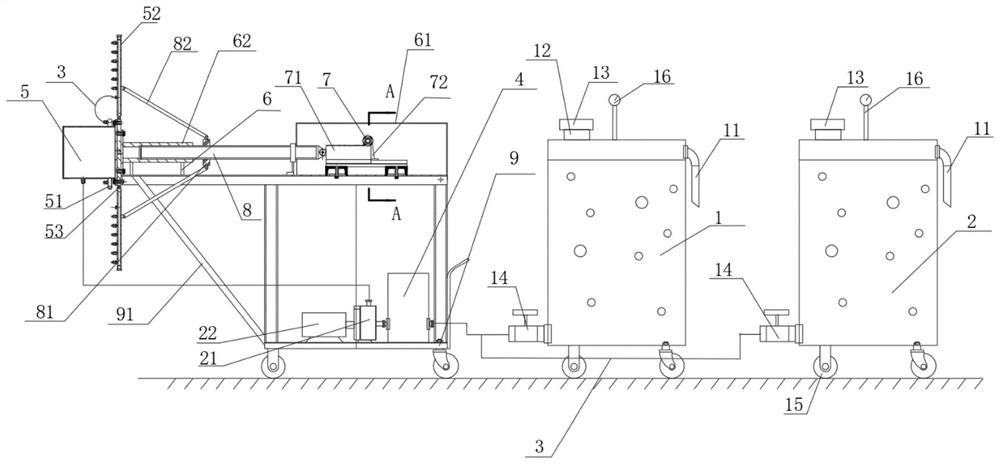 Full-section foam dust removing device