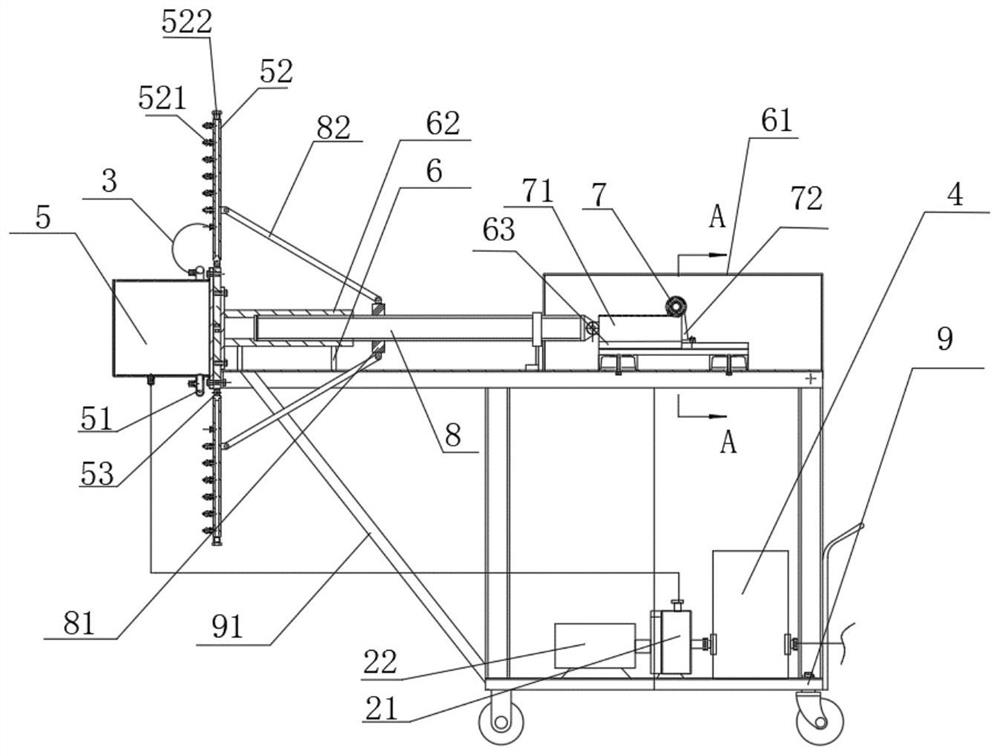 Full-section foam dust removing device