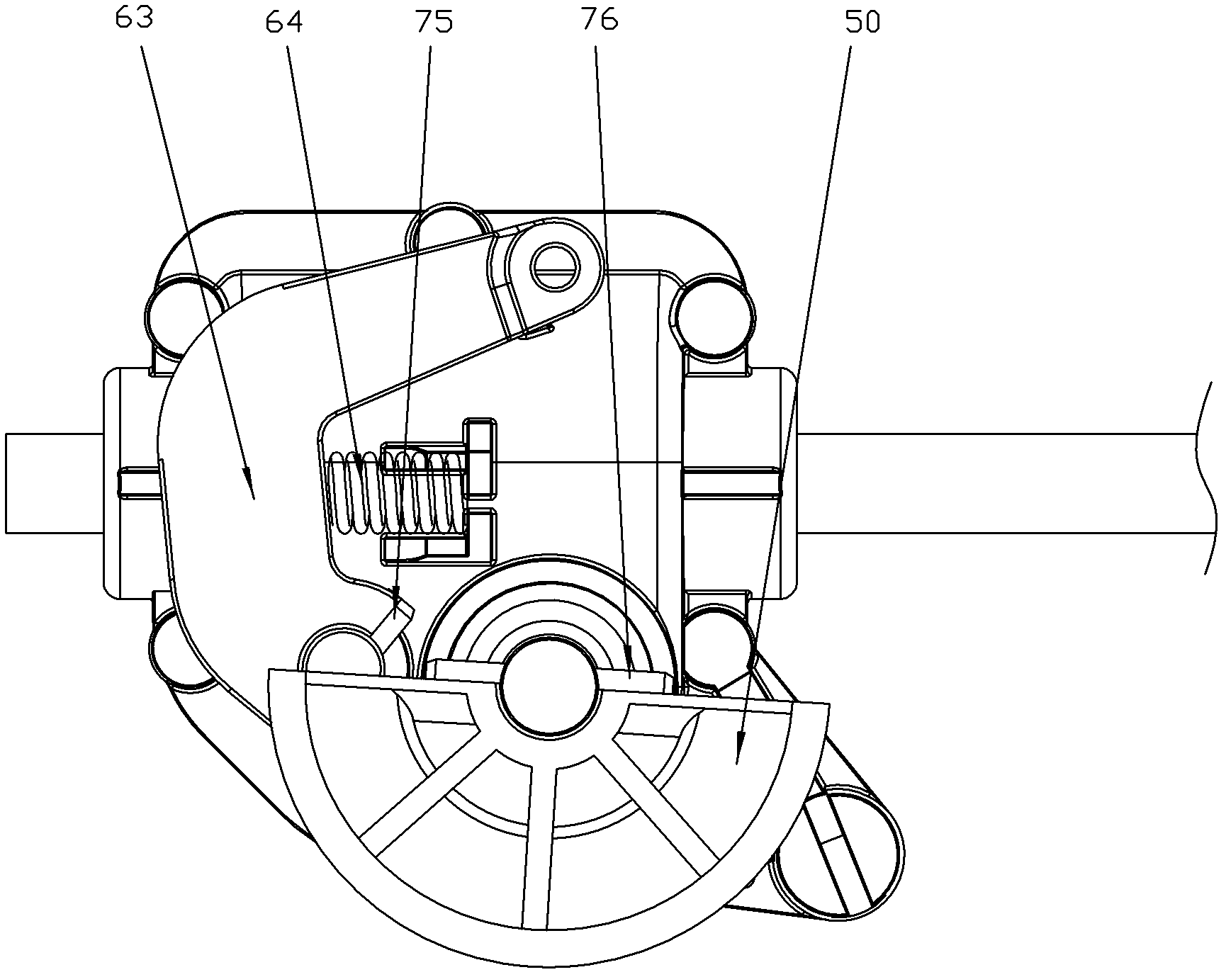 Clutch transmission device of self-propelled mower