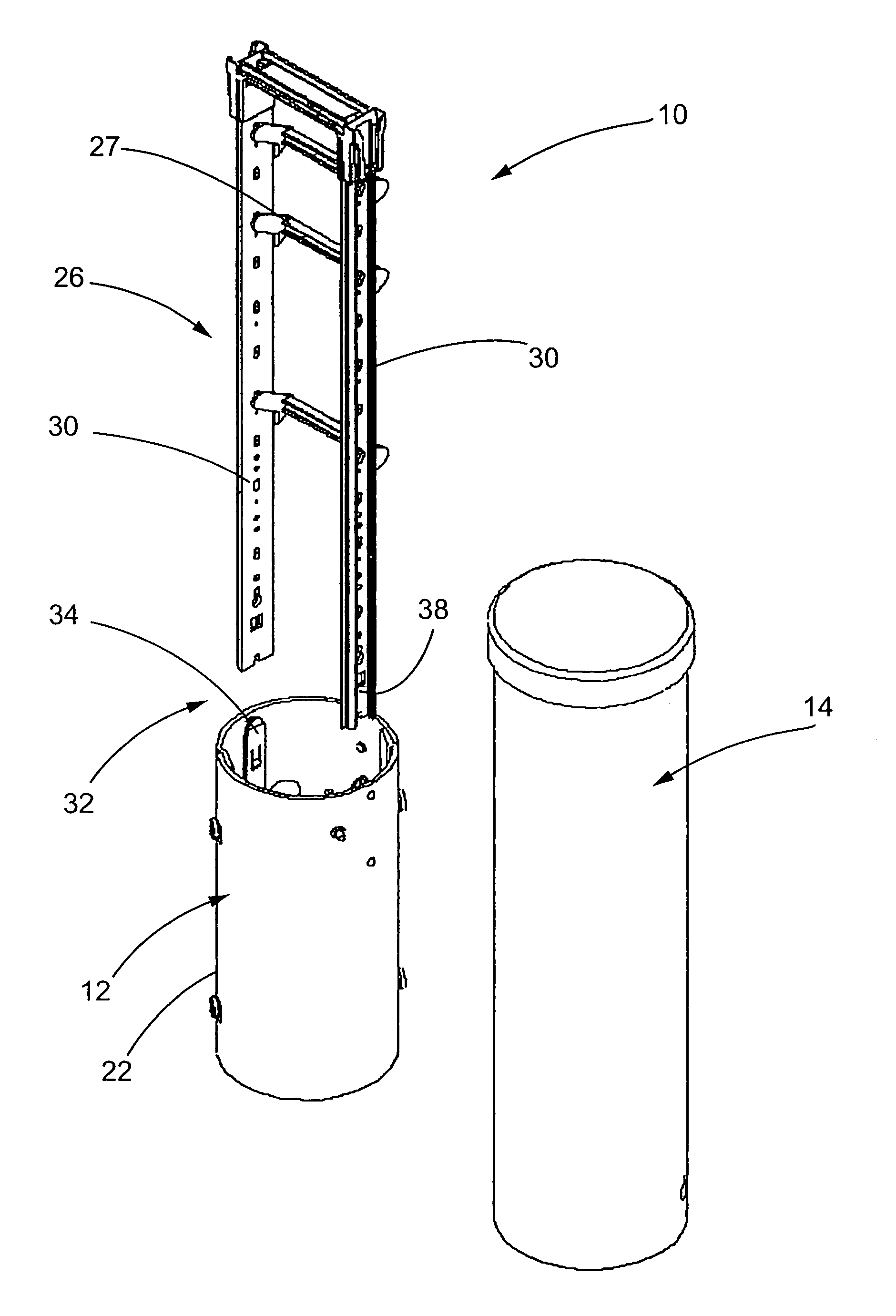 Universal mounting arrangement for components of an electronic enclosure