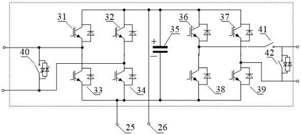 Dynamic voltage compensation device and control method for AC-DC hybrid distribution network