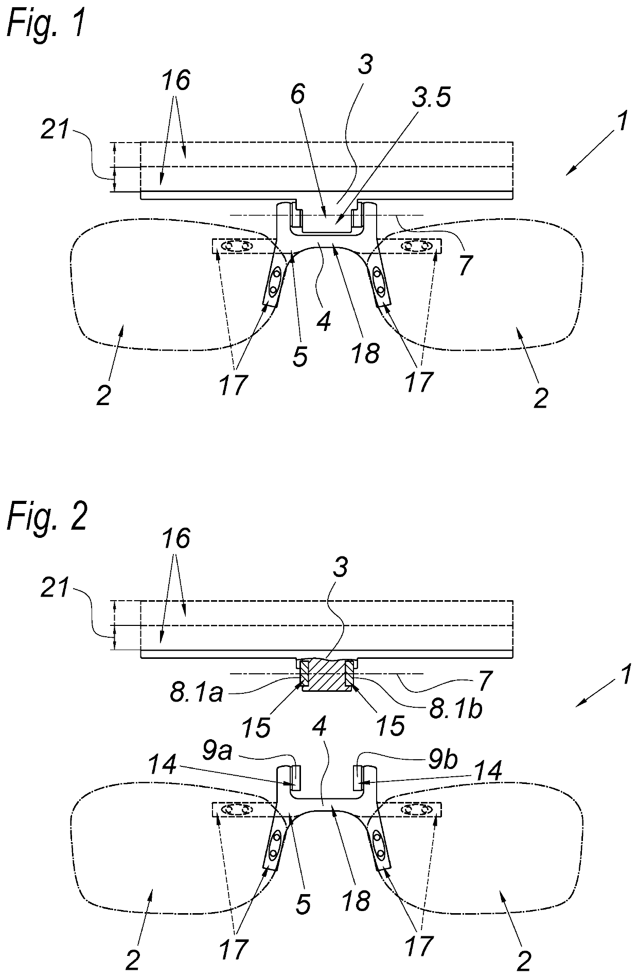 Holder for lenses and helmet for such a holder