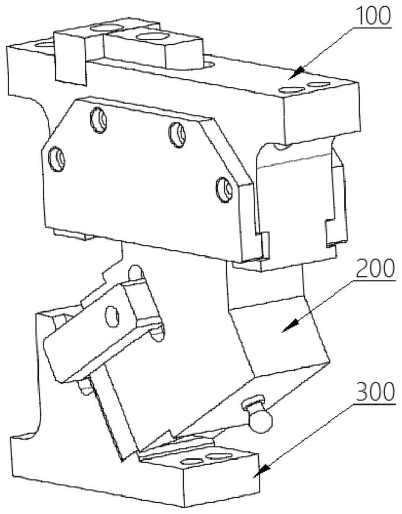 Hoisting inclined wedge with detachable stop block