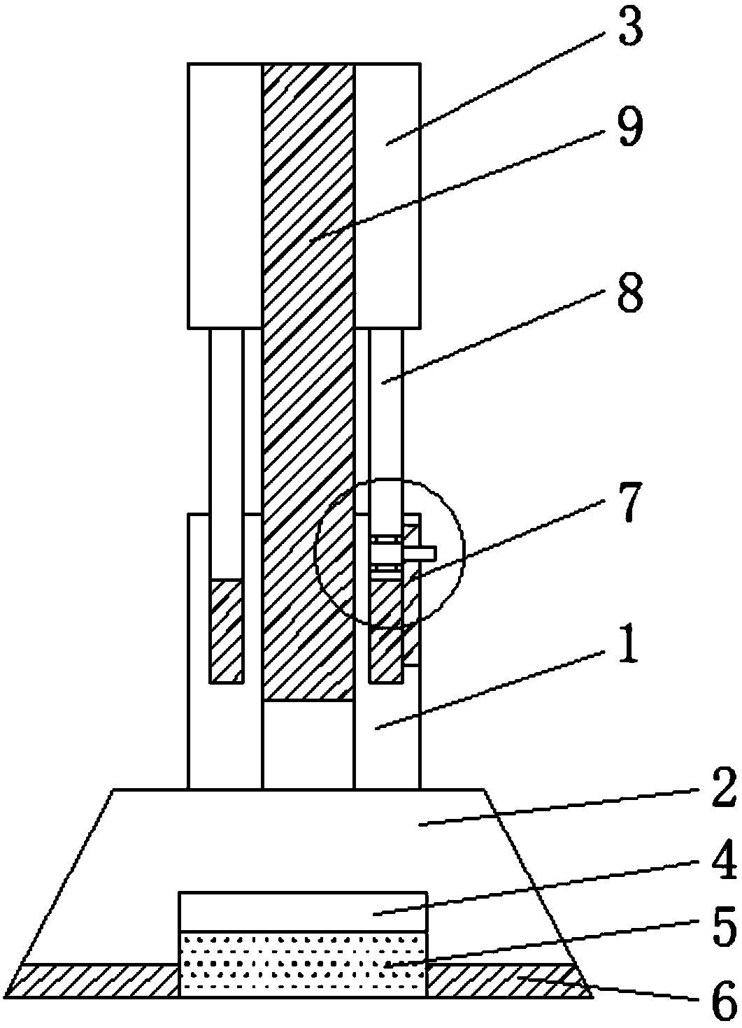 Prefabricated column with adjustable size