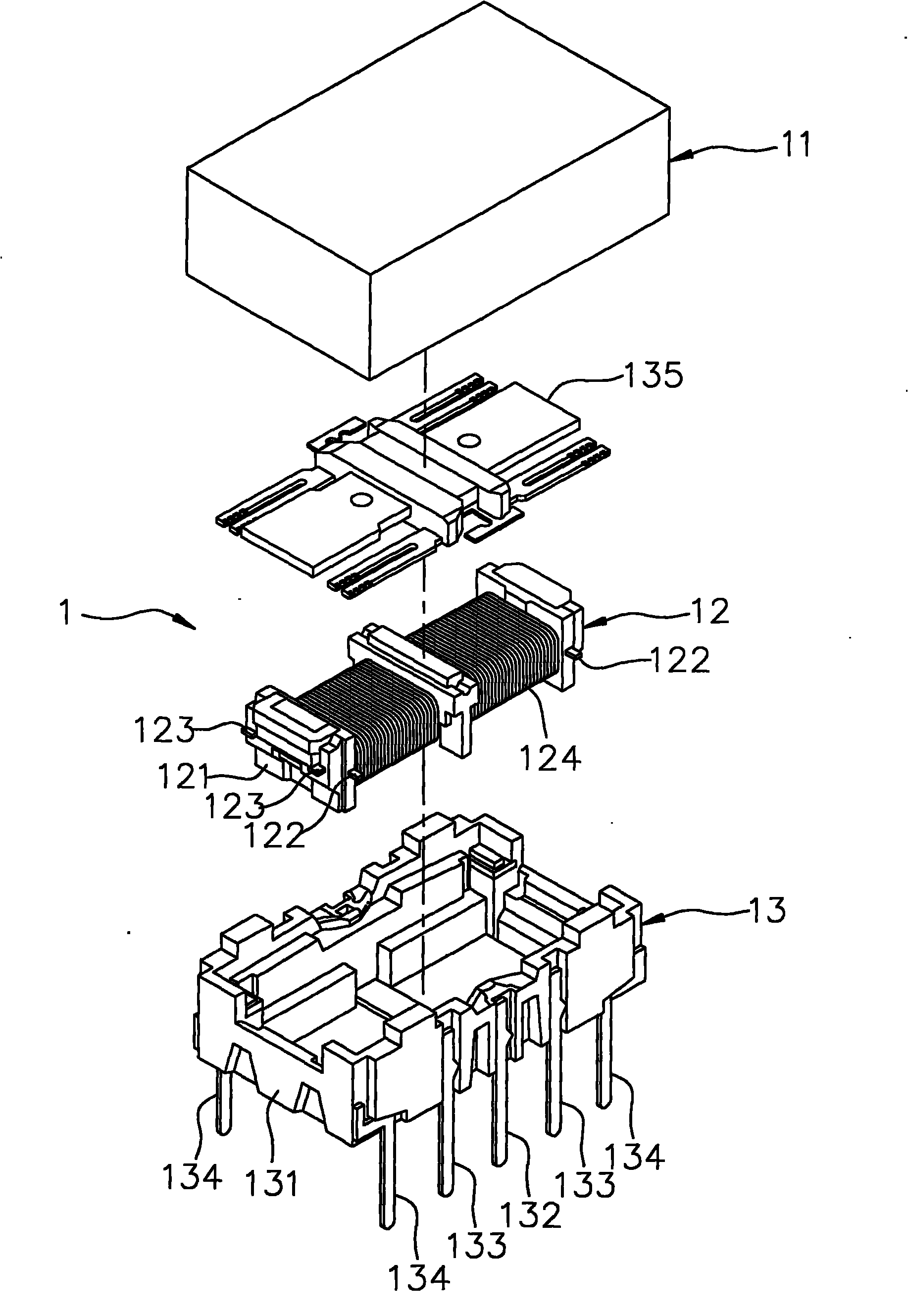 Electromagnetic relay and assembling method of electromagnetic unit thereof