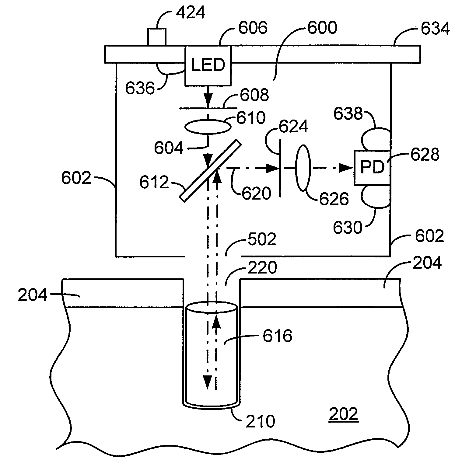 Systems and methods for fluorescence detection with a movable detection module