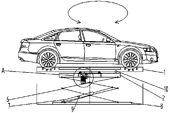 Automobile lifter capable of lifting and rotating