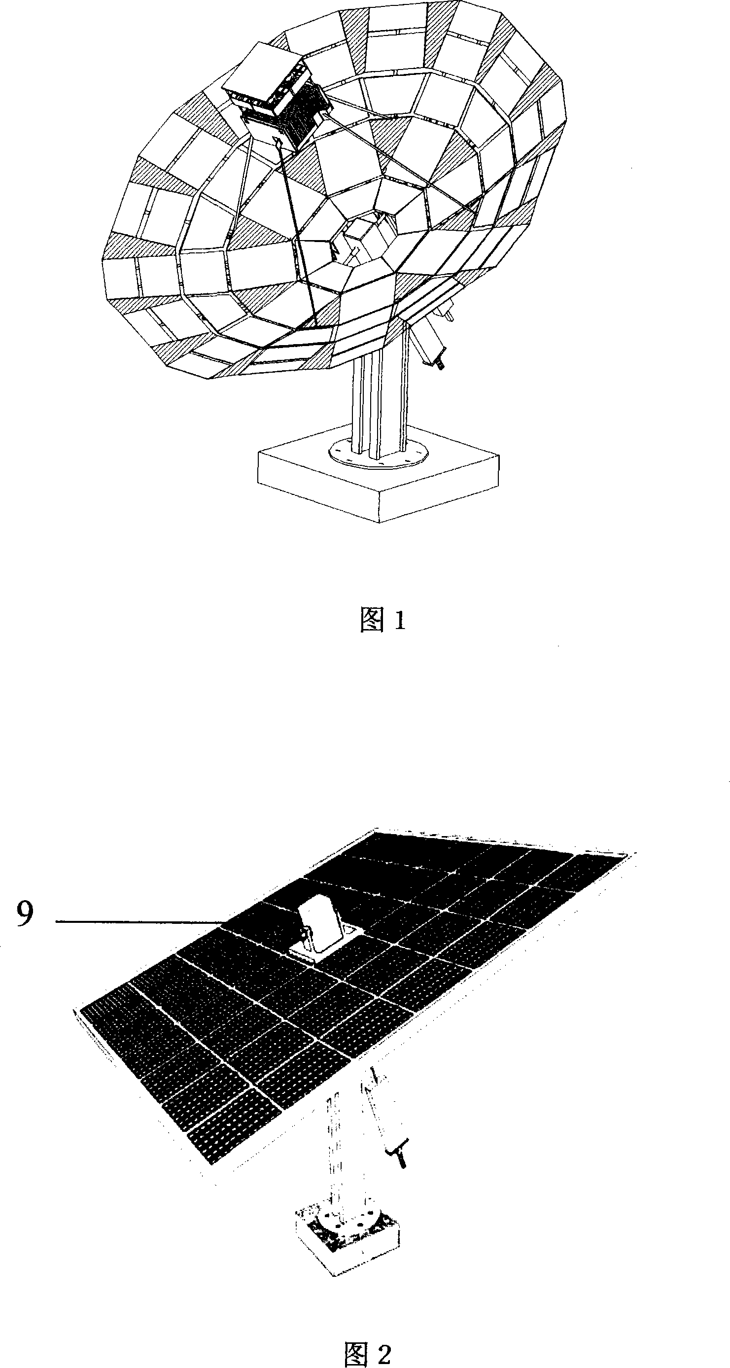 Tai ji eight diagrams type photovoltaic generating set with bob-weight