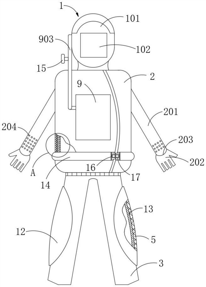 Smoke-proof and flame-retardant protective clothing with openable and closable ventilation structure for fire protection