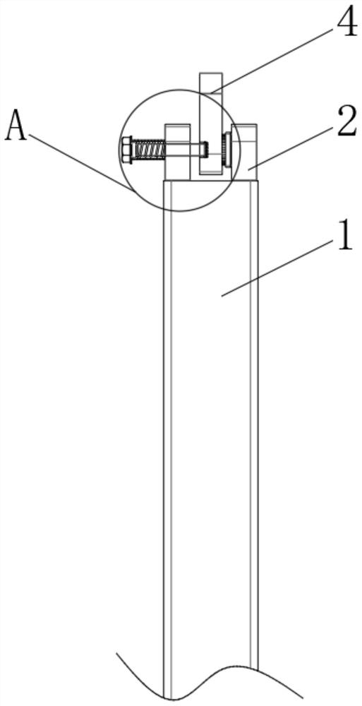 Assembly type glass railing copper handrail mounting structure