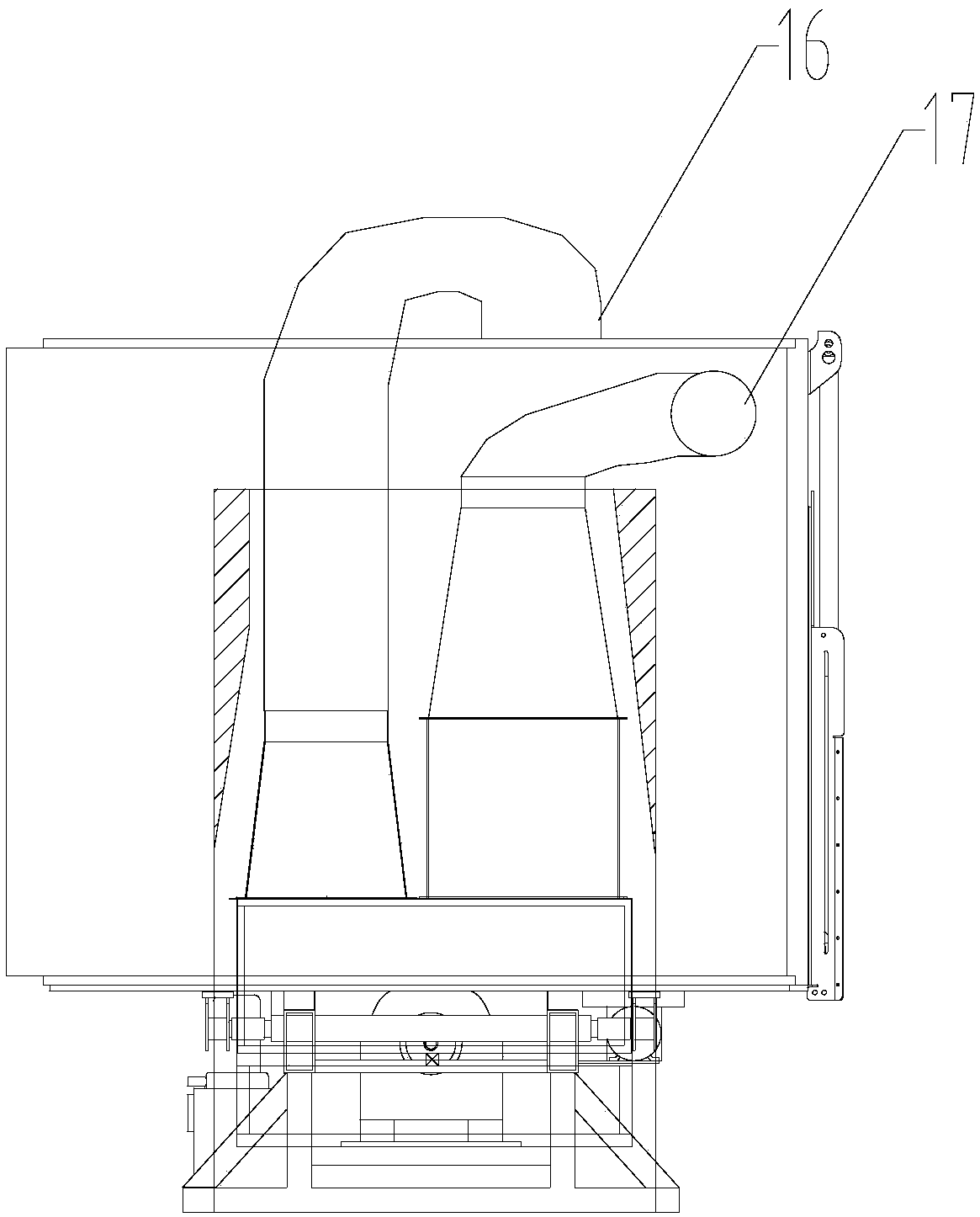 Intelligent wind-heat type bio-organic fertilizer preparation machine