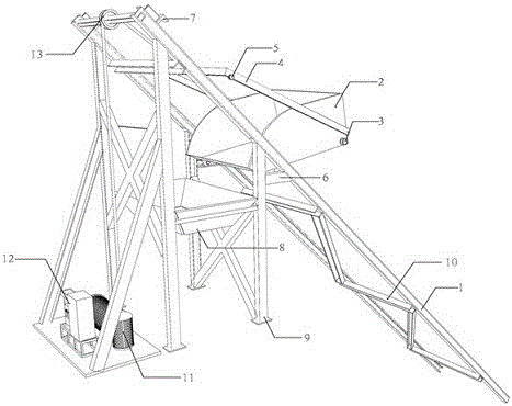 Rail-mounted material lifting device