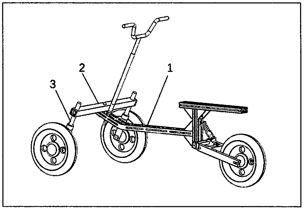 Inverted tricycle frame